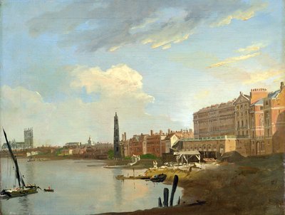 A Study of the Thames with the Final Stages of the Adelphi, 1772 by William Marlow